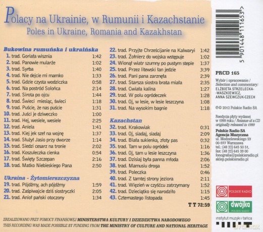 Muzyka źródeł 16 Polacy na Ukrainie, w Rumunii i Kazachstanie [CD]