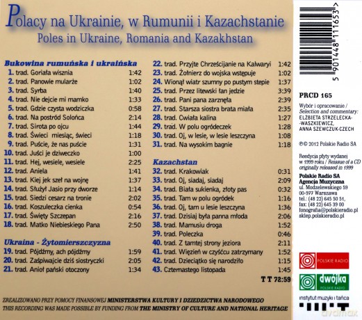Muzyka źródeł 16 Polacy na Ukrainie, w Rumunii i Kazachstanie [CD]