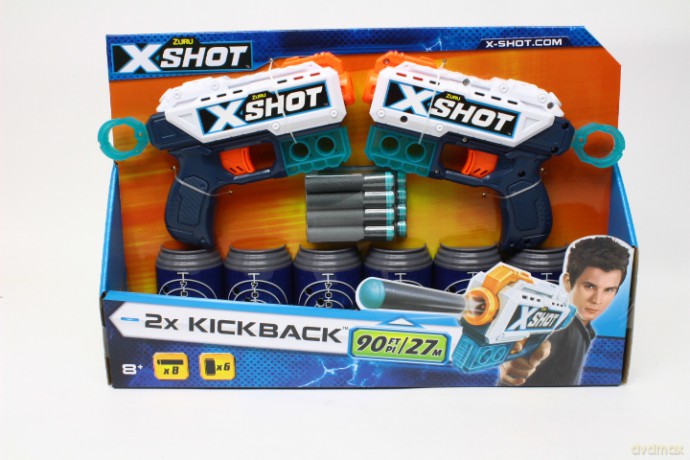 ZURU X-SHOT Kickback 2 pistolety+6pusz.36202 06995