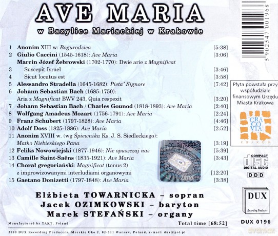 Ave Maria - Bazylika Mariacka Kraków [CD]
