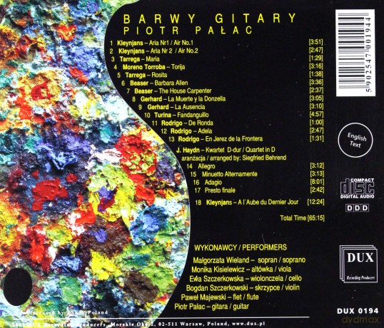 Barwy Gitary - Piotr Pałac [CD]