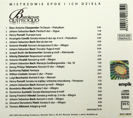 Barokowe Quiproquo [CD]