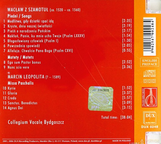 Collegium Vocale Bydgoszcz [CD]