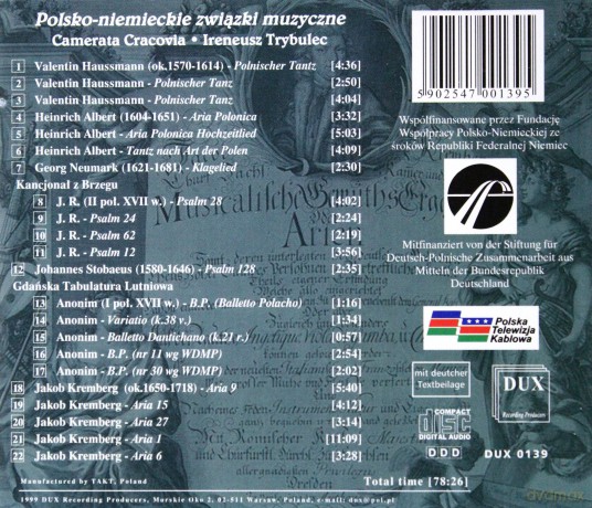 Muzyka dawnej Europy - Niemcy - Polska  [CD] 