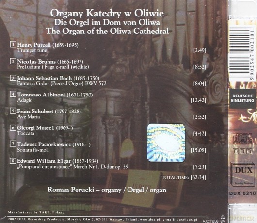 Organy Katedry w Oliwie - Roman Perucki [CD]