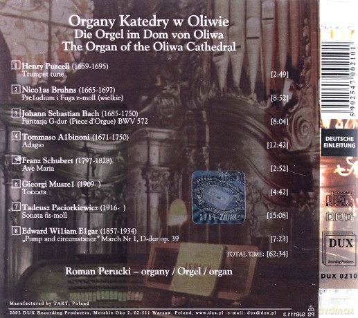 Organy Katedry w Oliwie - Roman Perucki [CD]