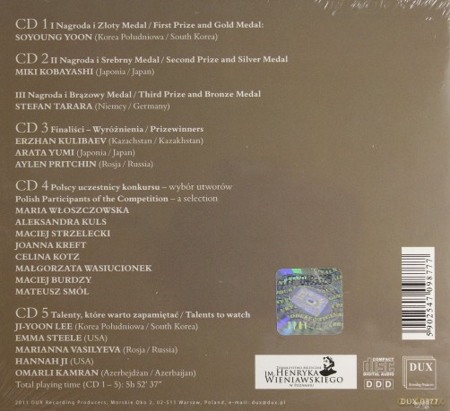 Kronika konkursu im.H.Wieniawskiego [5CD]