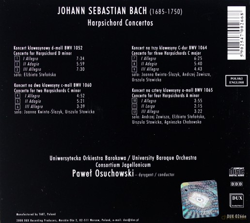 Koncerty klawesynowe - Johann Sebastian Bach [CD]