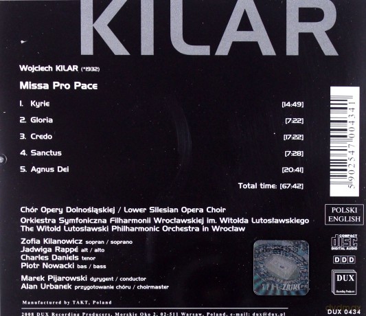 Wojciech Kilar - Missa Pro Pace [CD]