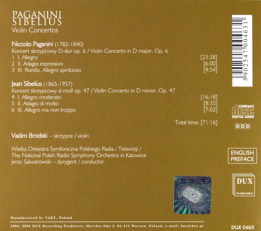 Violin Concertos - Paganini/ Sibelius [CD]
