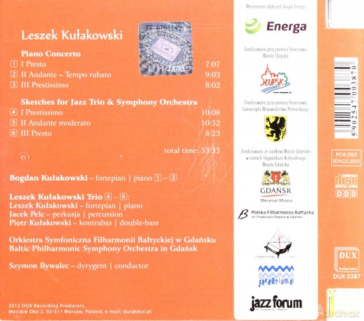 Piano Concerto - Leszek Kułakowski [CD]