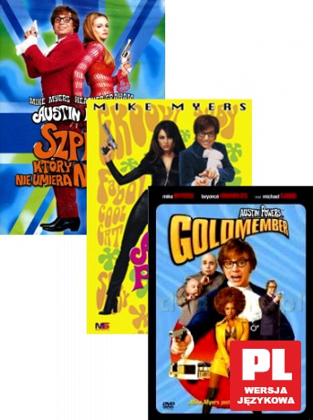 Austin Powers: Agent specjalnej troski / Szpieg, który nie umiera nigdy / Złoty Członek Pakiet [3DVD]