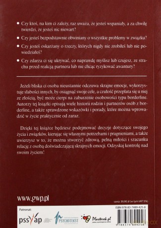 Borderline. Jak Żyć Z Osobą O Skrajnych Emocjach - Mason Paul T., Kreger Randi [KSIĄŻKA]