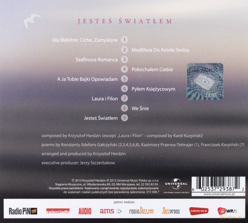 Krzysztof Herdzin: Jesteś Światłem (digipack) [CD]