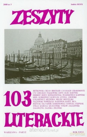 Zeszyty literackie 103 3/2008 [KSIĄŻKA]