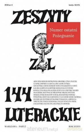 Zeszyty literackie 144 4/2018 [KSIĄŻKA]