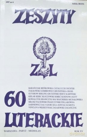 Zeszyty literackie 60 4/1997 [KSIĄŻKA]