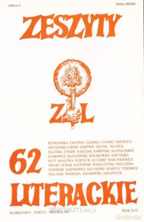 Zeszyty literackie 62 2/1998 [KSIĄŻKA]
