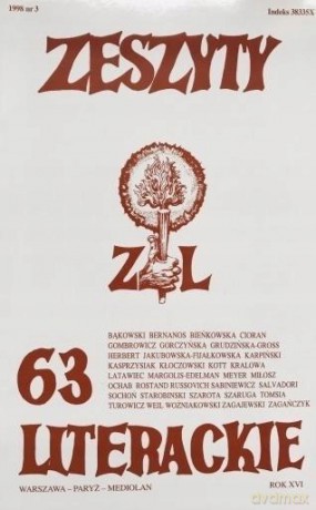 Zeszyty literackie 63 3/1998 [KSIĄŻKA]