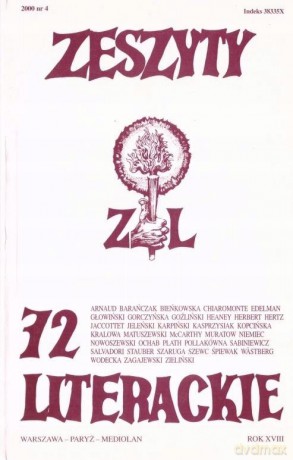Zeszyty literackie 72 4/2000 [KSIĄŻKA]