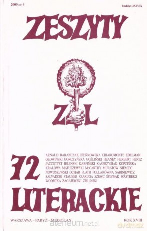 Zeszyty literackie 72 4/2000 [KSIĄŻKA]