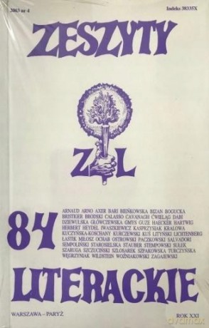 Zeszyty literackie 84 4/2003 [KSIĄŻKA]