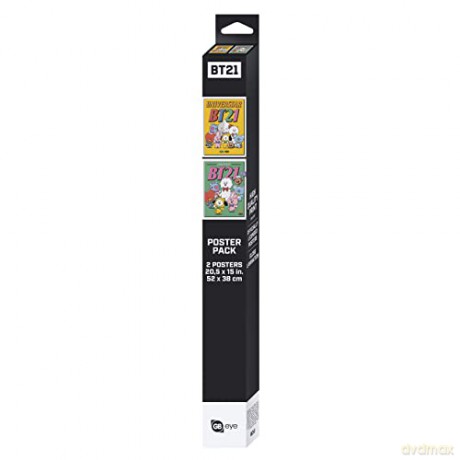 BT21 - Set 2 Posters Chibi 52x38 - BT21 Vintage Univertar 2