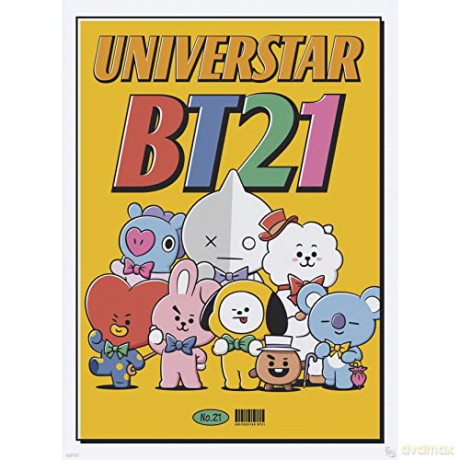 BT21 - Set 2 Posters Chibi 52x38 - BT21 Vintage Univertar 2