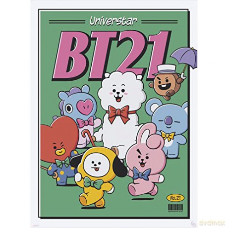 BT21 - Set 2 Posters Chibi 52x38 - BT21 Vintage Univertar 2