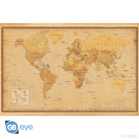 HARPER COLLINS - Poster Maxi 91.5x61 - Antique World Map 21