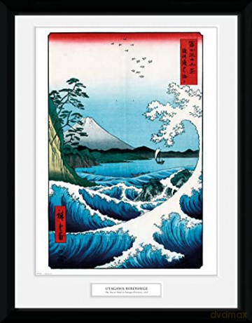 HIROSHIGE - Plakat w ramie The Sea At Satta (30x40)
