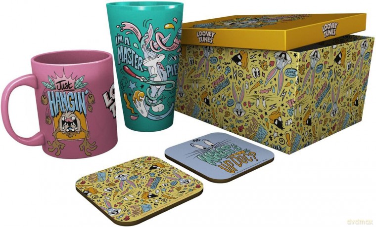 LOONEY TUNES - Pck Glass XXL + Kubek + 2 Coasters Vacay