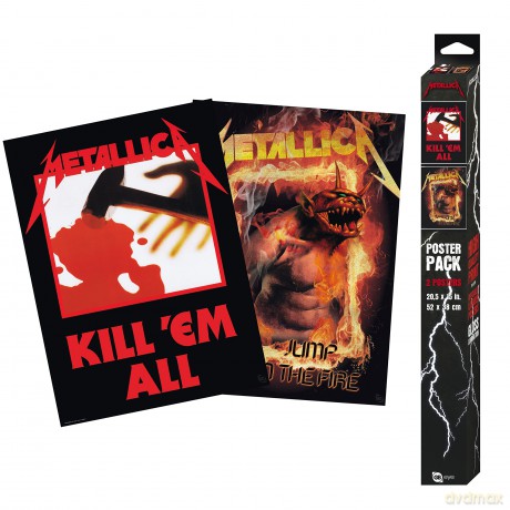 METALLICA - Set 2 Posters Chibi 52x38 - Kill'Em All/Fire Guy