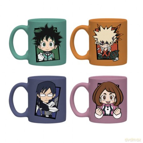 MY HERO ACADEMIA - Set 4 espresso mugs - Chibi