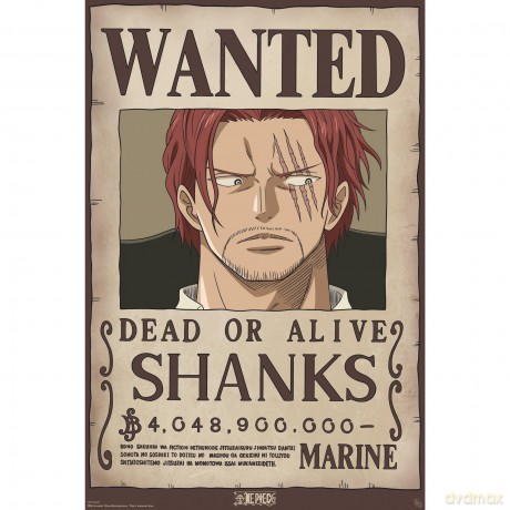 ONE PIECE - Poster Maxi 91.5x61 - Wanted Shanks