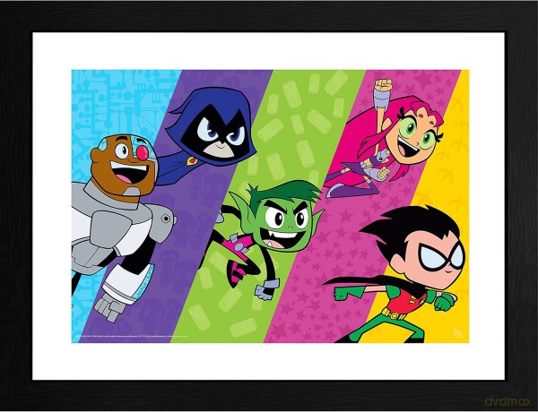 TEEN TITANS - Framed print Titans Colorblock Line Up (30x40)