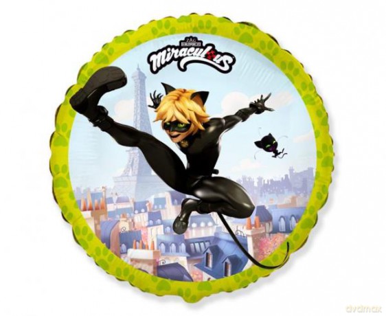 Balon foliowy 18 FX Miraculous Cat Noir okrągły B401585