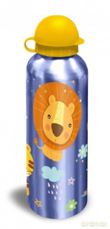 Bidon aluminiowy 500ml 3 wzory Jungle KL11050 Kids Euroswan mix butelka na wodę