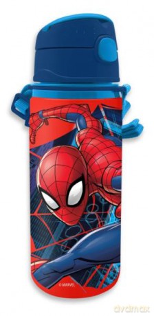 Bidon aluminiowy ze słomką 600ml Spiderman SP50010 Kids Euroswan butelka na wodę