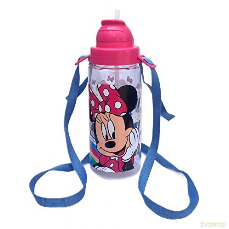 Bidon butelka na wodę 500ml z paskiem Tritan Myszka Minnie. Minnie Mouse 840364 Kids Euroswan