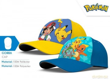 Czapka z daszkiem Pokemon 2 wzory BAM-PKMN-020A-023A Kids Euroswan mix