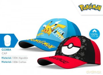 Czapka z daszkiem Pokemon 2 wzory BAM-PKMN-021A-046 Kids Euroswan mix