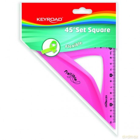 Ekierka KEYROAD, 13 cm, 45 stopni, elastyczna, zawieszka