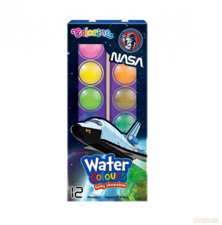 Farby akwarelowe 12 kolorów NASA 21412 Colorino