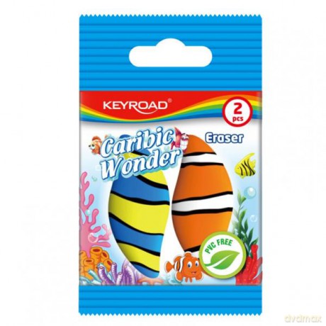 Gumka uniwersalna KEYROAD Caribic Wonder, 2szt., zawieszka