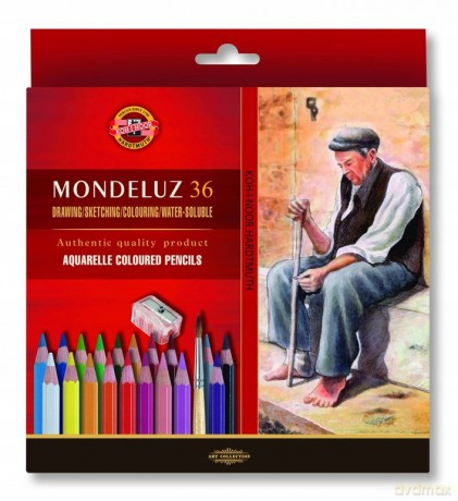 Kredki Mondeluz 36 kolory + pędzel 3712/3