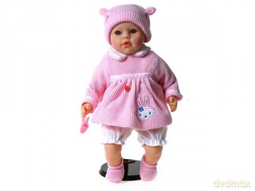 Lalka bobas z polskim głosem 45 cm różowe ubranko 565128