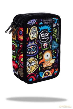 Piórnik potrójny z wyposażeniem Jumper 3 Scary Stickers CoolPack F067696