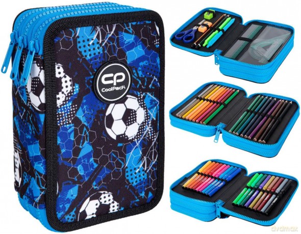 Piórnik potrójny z wyposażeniem Jumper 3 Soccer CoolPack E67553