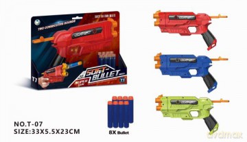 Pistolet na strzałki + 8 strzałek T-07 mix